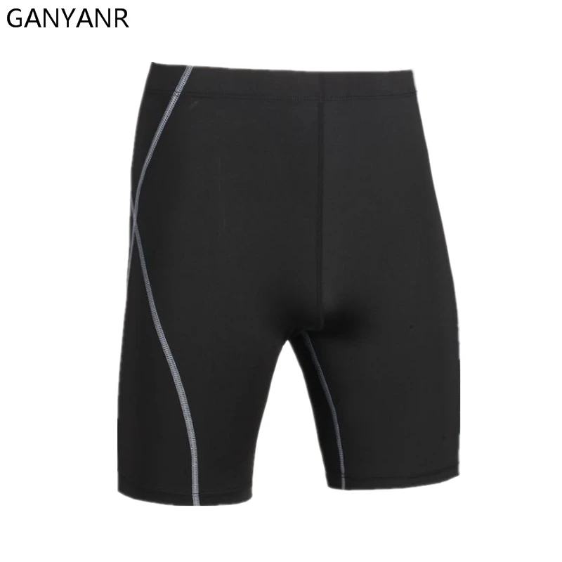 GANYANR Brand Running Tights Men Sports Leggings Compression Short