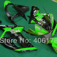 ZX6R 03 04 комплекты обтекателей для Ninja ZX-6R 2003 2004 Зеленый эльф гонки мотоциклов Обтекатели(литье под давлением