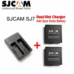 100% оригинальные аксессуары для экшн-камеры SJCAM SJ7 Star двойное зарядное устройство для аккумулятора для SJ7 спортивной DV камеры