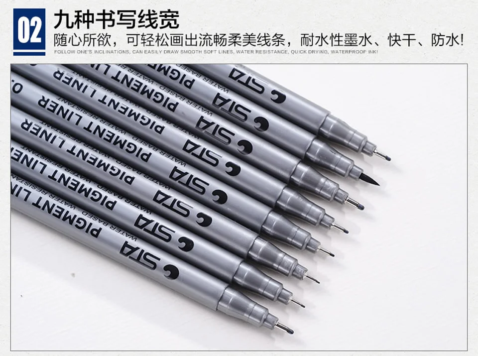 STA PIGMENT LINER Marker Pens-008