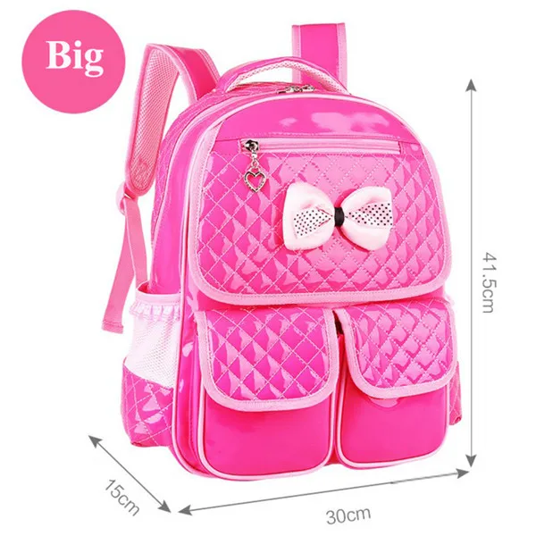 Классный Детский рюкзак из искусственной кожи высокого качества для девочек, новые модные школьные сумки для детей 1-3-6 лет, студенческий рюкзак для книг для девочек D324 - Цвет: Big Rose