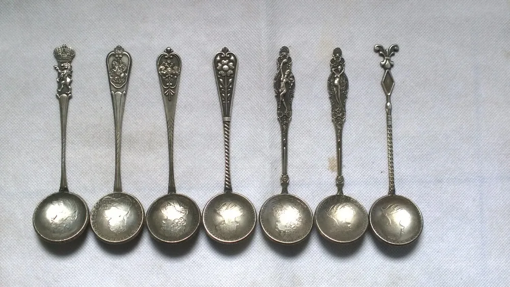 

7 different types of Russian Coins spoons FREE SHIPPING