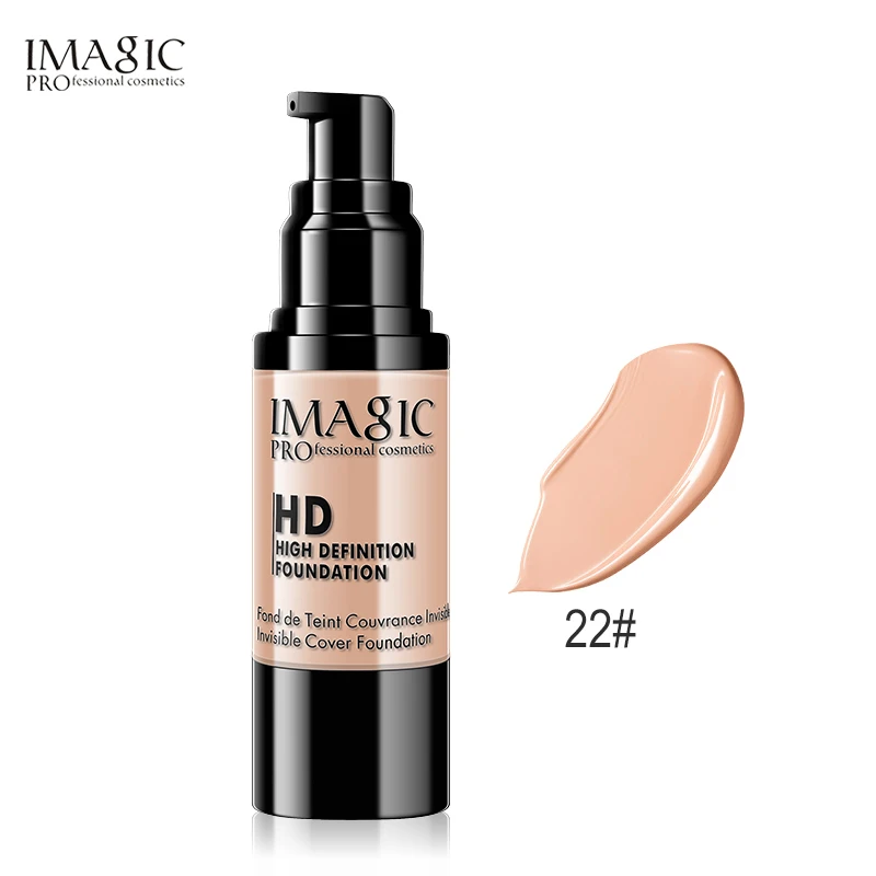 IMAGIC отбеливающий увлажняющий HD Жидкий тональный крем Highlight Shadow Makeup Cosmetic - Цвет: 22