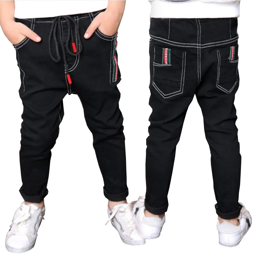 

Boys jeans children long style cotton jeans 2-13 Y kids Autumn spring denim trousers child black trousers casual pants outwear
