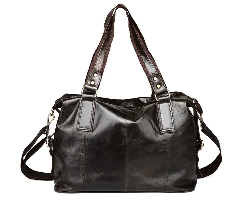 

Nesitu Dark Coffee Vintage Real Genuine Leather Women Messenger Bags Cowhide Ladies Shoulder Bags Woman Handbag #M158