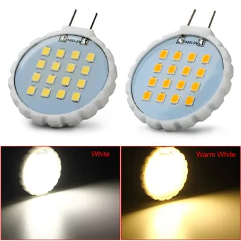 

5pcs/10pcs AC110v 120V G8 LED Bi-pin Light 2835SMD 16LED 3w crystal candle chandelier Decorative Light Lamp warm white/ white