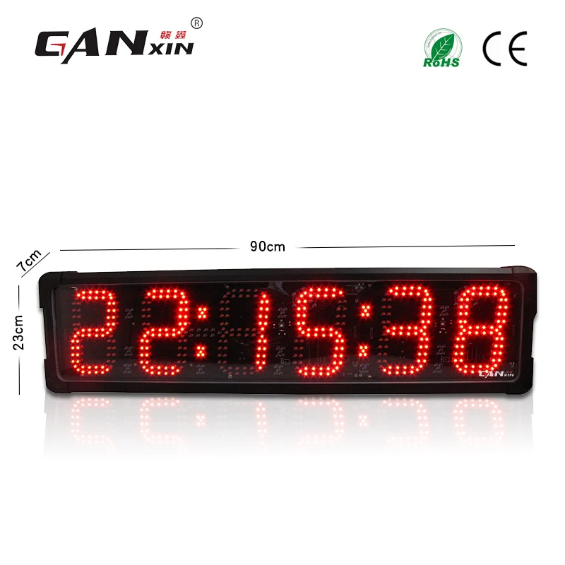 [Ganxin] 6'' Programmable Race Timer Led Wall Clock Outdoor for Sport