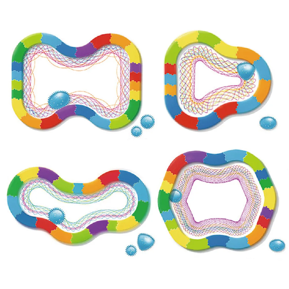 34 unids/set Simple Arte Creativo establece niño arte pintura regla pista modelo educativo juguetes flor mágica gobernante juegos