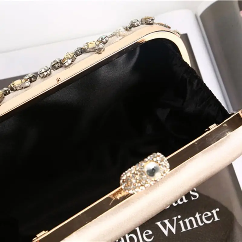 Party bags Evening Bags Diamond Pearls Beaded Wedding Clutch Women's Purse Handbags Wallets Evening Clutch Bag silver clutch