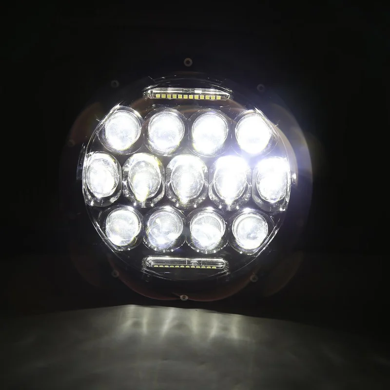 Black 7 Inch 75W Round Daymaker LED Projector Headlight Waterproof Bulb for Harley Davidson Motorcycle & Jeep Wrangler LED Headlamp  (17)