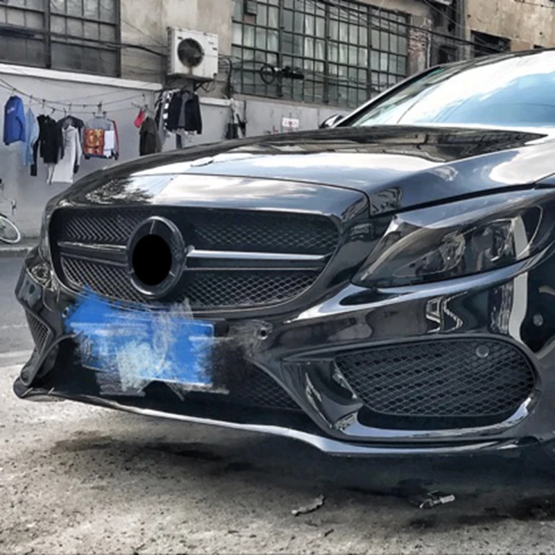 W205 ABS AMG СТИЛЬ передняя сетка гоночный гриль решетка для Mercedes Benz Новый c класс C180 C200