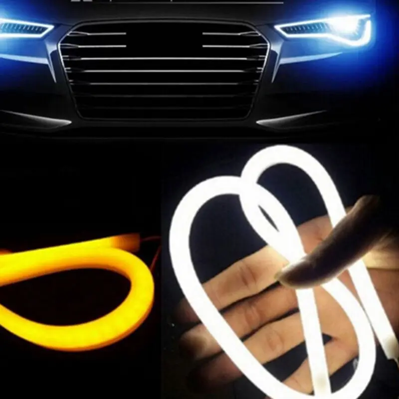 2 шт. 45 см светодиодный автомобильный DRL дневная ходовая лампа Angel Eye гибкий