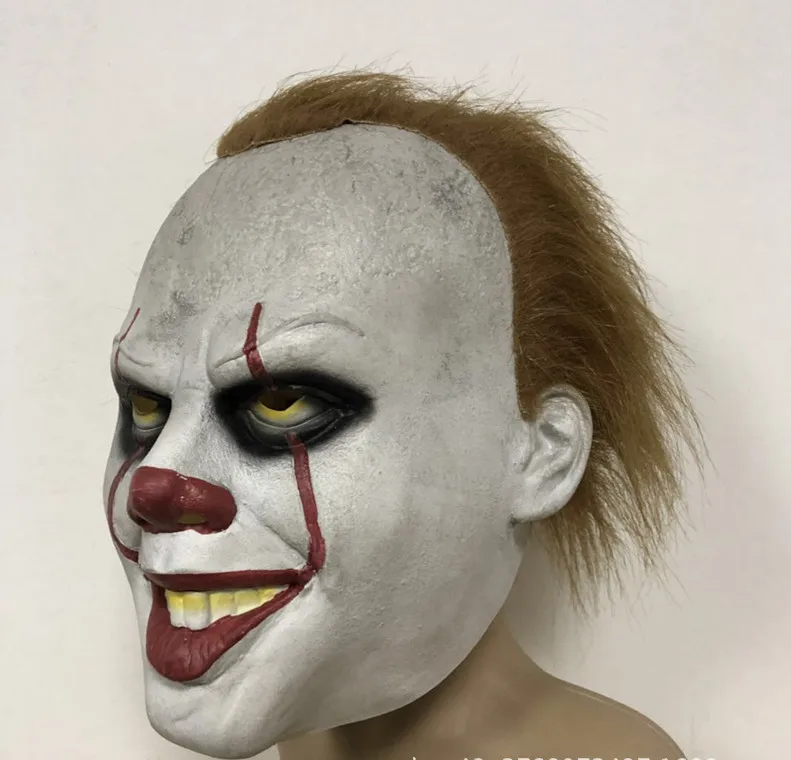 Halloween Masquerade Masks Movie Clown Back Soul Cos Head Cover Crazy Rubber Masks Creepy Party Mask Halloween Costume A8A55 (4)