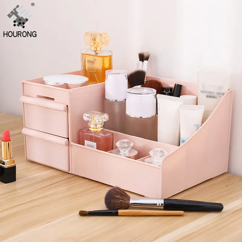

Cosmetic Storage Box Drawer Desktop Plastic Makeup Jewelry Organizer Container Rack Home Office Mobile Phone Sundries Organizers