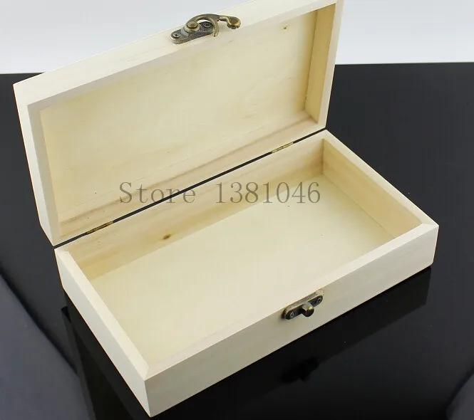 

1-3 Handmade Plain Wooden Pencil Box Case Unfinished Blank Wood Storage Boxes Decoupage 21 x 13 x 4cm