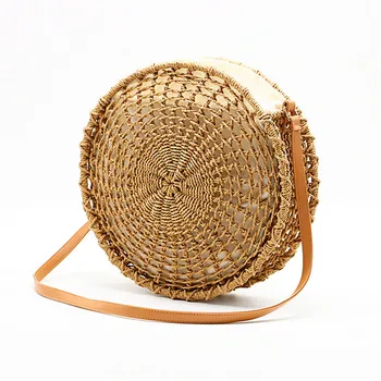 

Summer ladies Shoulder Bags Round openwork hand-woven rattan straw bag Bohemian travel beach bag New Ladies Crossbody Bags