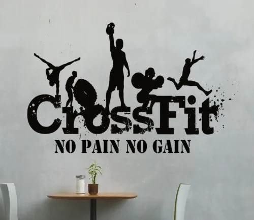 Тренажерный зал CrossFit Спорт винил съемные наклейки на стены Стикеры Домашний Декор обои настенная Книги по искусству