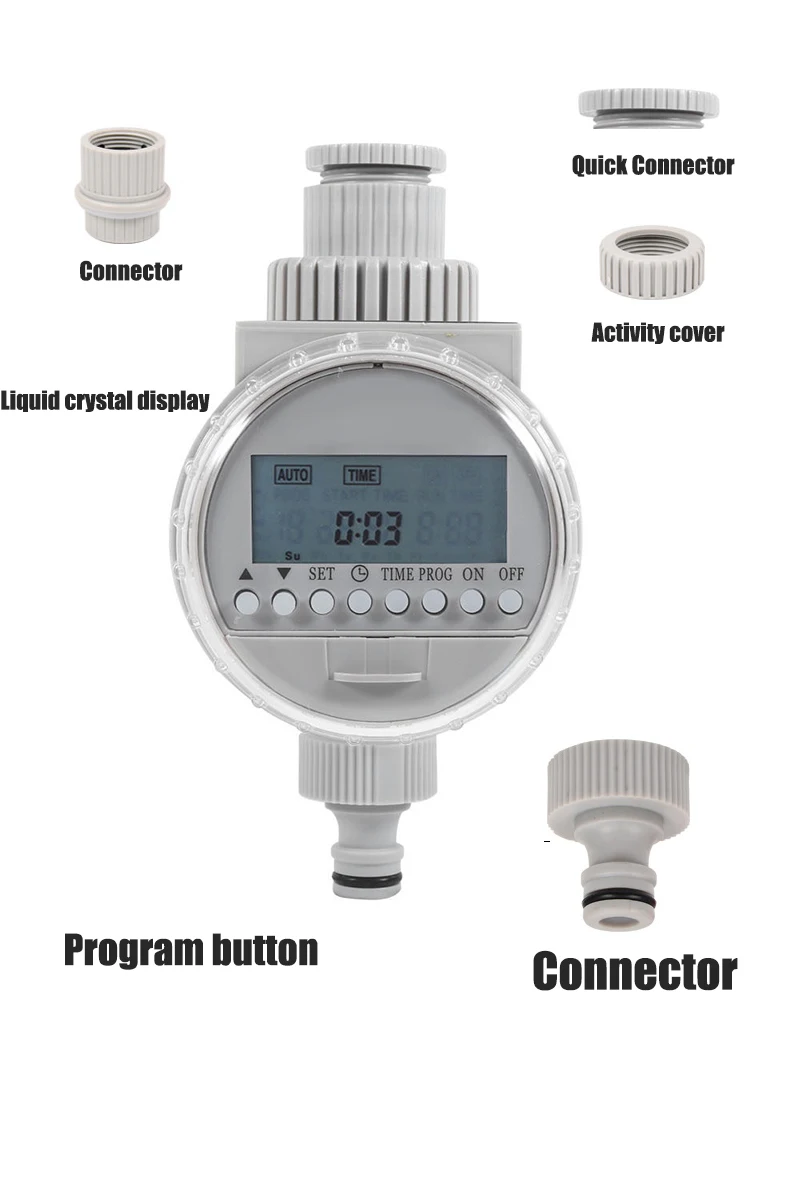 Таймер для полива сада на солнечной батарее, автоматический таймер для полива, ирригационные контроллеры с ЖК-дисплеем, цифровой таймер для полива, Ирригатор