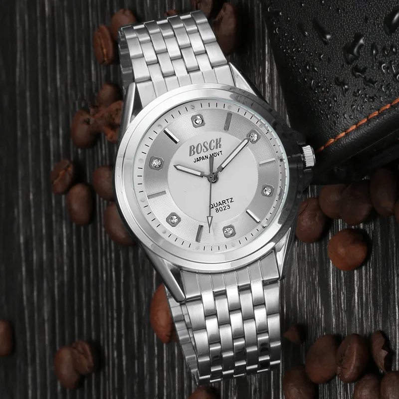 

men Fashion Watch Stainless Steel Unisex Concise Casual Luxury Business Wristwatch98