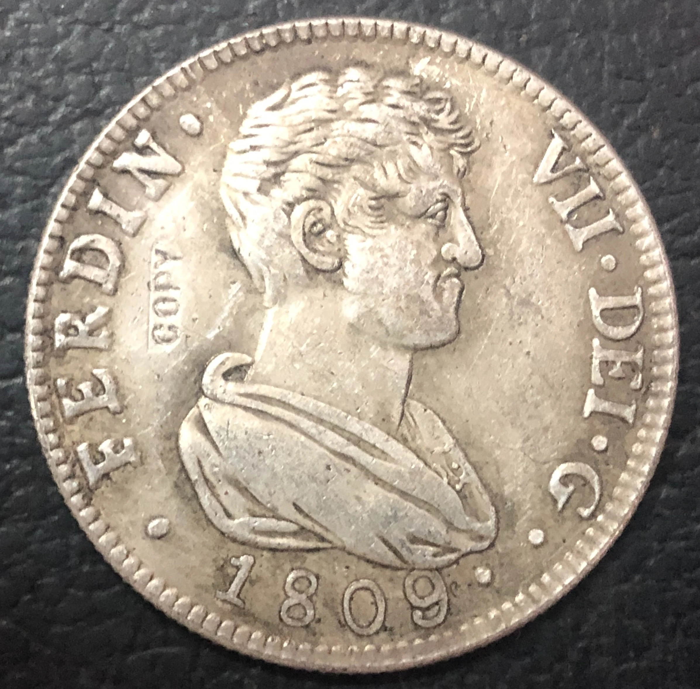 1809 -SG Испания 4 Реалес 1 я портретная копия Фернандо VII Посеребренная | Безвалютные монеты -32537053505