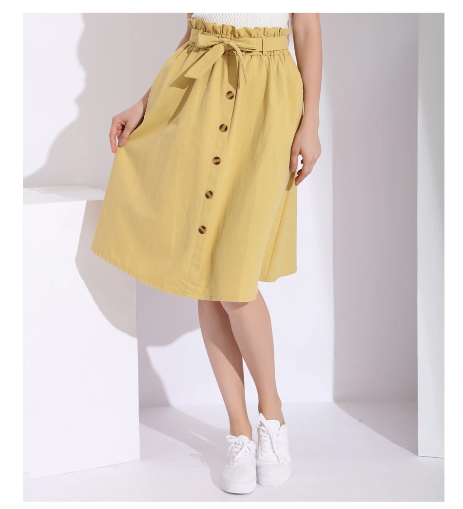 Yellow skirt with buttons Clearance