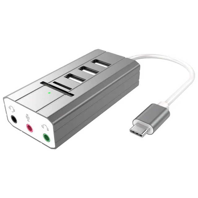Special Price Audio Output TYPE-C Adapter 5.1 USB Splitter+USB External Sound Card+USB Card Reader USB interface expansion new A30 Special Price Audio Output TYPE-C Adapter 5.1 USB Splitter+USB External Sound Card+USB Card Reader USB interface expansion new A30