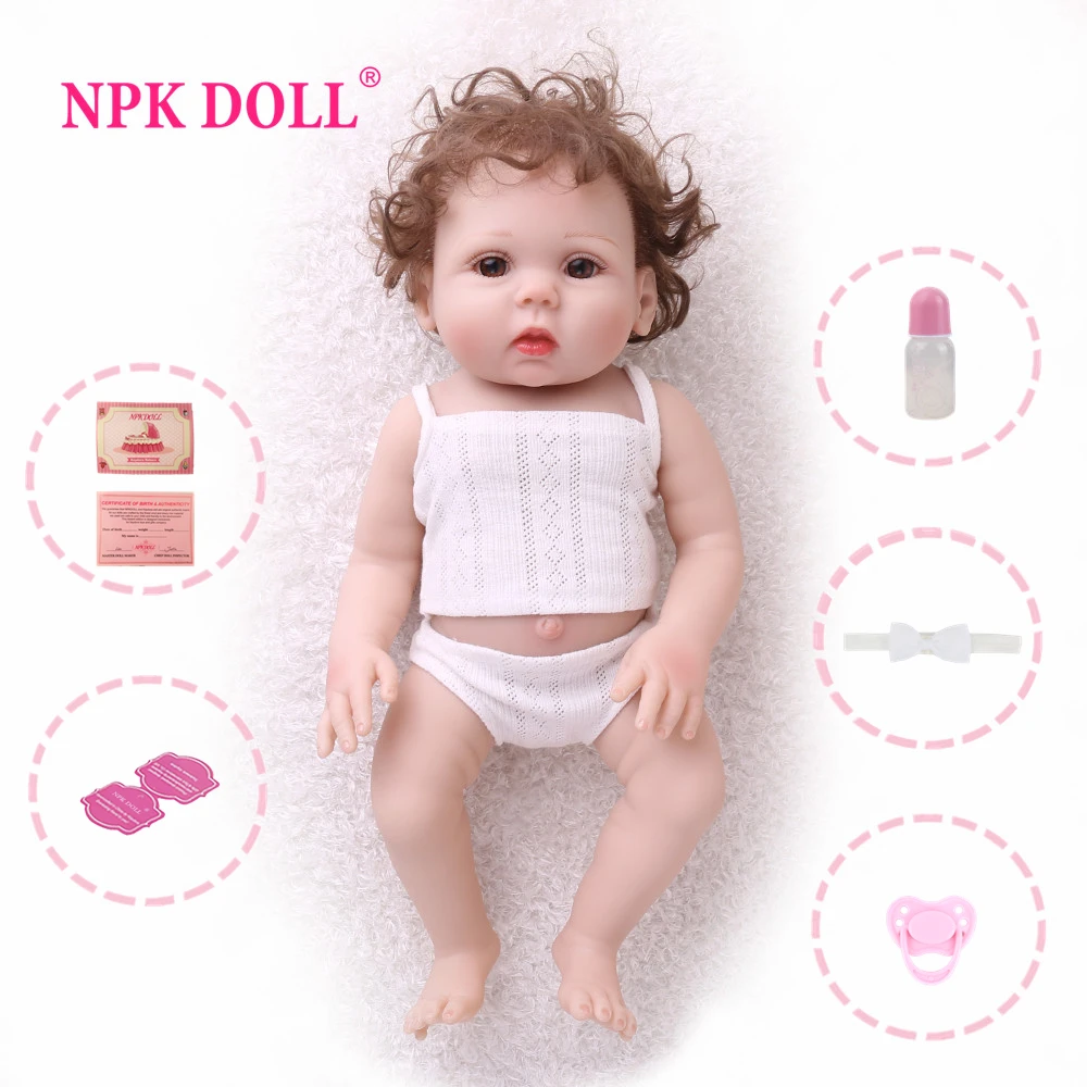 NPKDOLL Reborn Baby 18 дюймов полностью виниловые реалистичные игрушки для детей детская