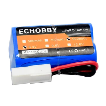 

6.4V 2S 900mAh 1650 LiFePO Battery EL2P plug for RC Speed Boat Model Buggy Car Truck