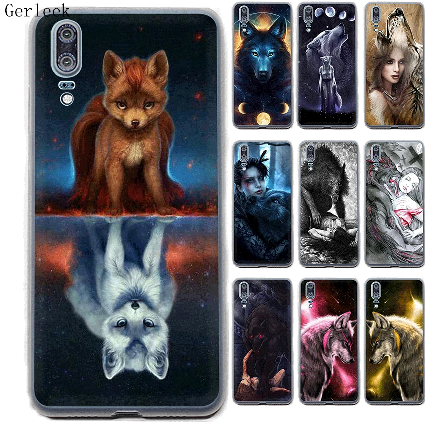 Desxz Волк и девушка телефон чехол для Huawei P8 P9 P10 P20 Pro P Smart Lite Mini Plus