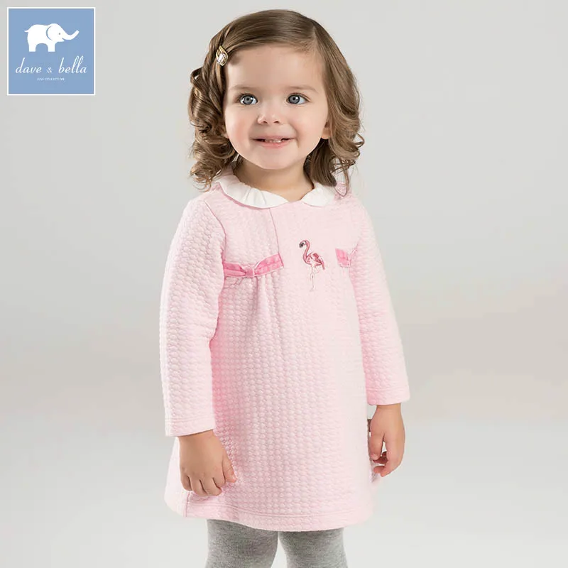 DB7051 dave bella/весеннее модное платье для маленьких девочек детское платье с цветочным рисунком Детские вечерние платья на день рождения