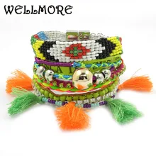 Brazilian bead weaving rope multilayer bracelet magnet buckle Friendship bracelet Bohemian bracelets boho bangle B1508