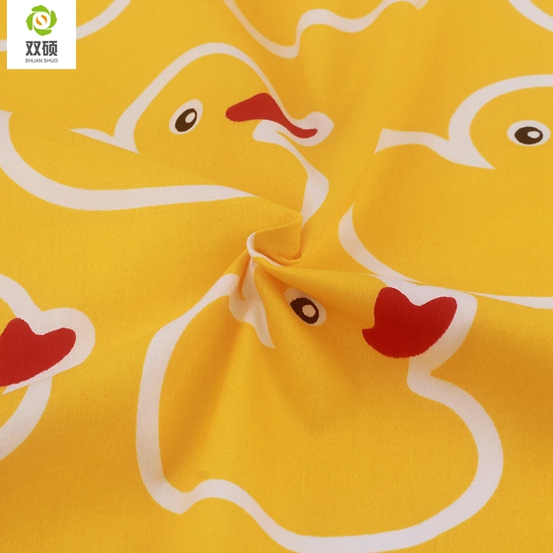 Yellow Background Color Duck Fabric Tilda Cotton Fabric Meter Sewing