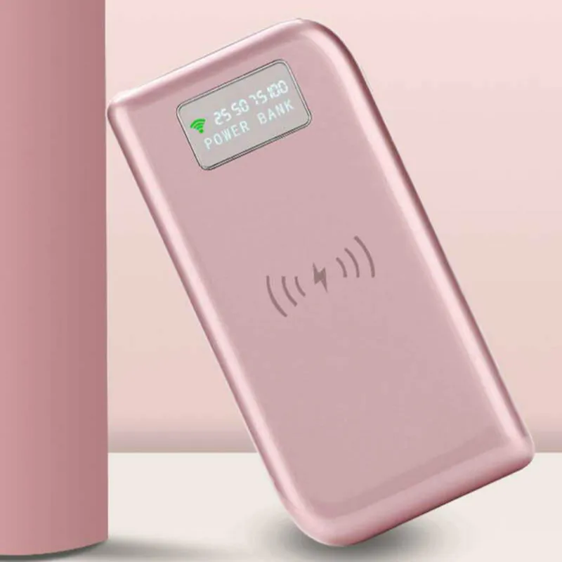 New Style Dual USB QI Wireless Charger 10000mah Power Bank Battery Charger Wireless Charger PowerBank For iPhone 8plus X Samsung