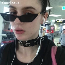 Хип-хоп harajuku в стиле панк рок черное ожерелье с круглым отверстием из искусственной кожи колье для женщин и мужчин