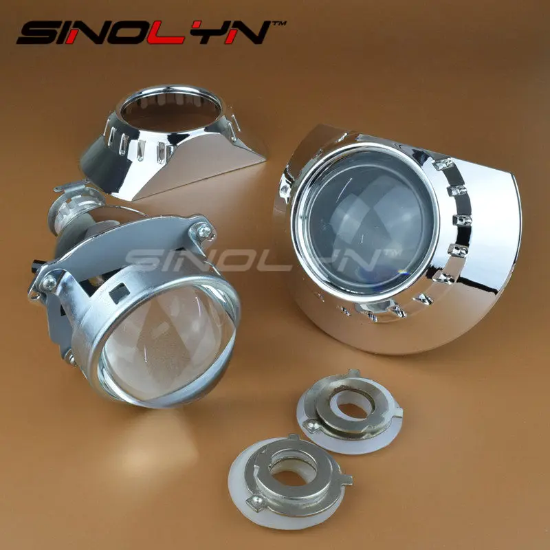 Full Metal 3 0 inches H1 HID Bixenon Lens Projector Headlight Headlamp Retrofit For ZKW E46