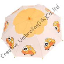 Детский зонтик, с рисунком героев из мультфильма, авто open.8mm вала стали и рифленой ребра, безопасные зонтики ПВХ, нетоксичный