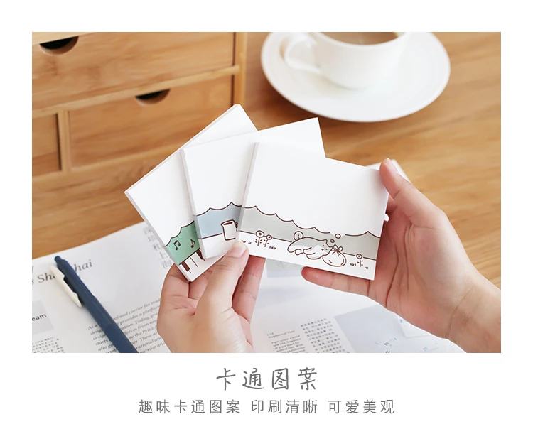 MIRUI мультфильм наклейки Дело наклейки милая собака и кошка офис meno pad наклейки отправлено n раз Примечания