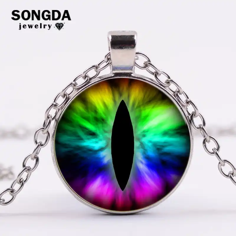 Songdaトルコ邪眼ネックレス第三の目ネックレストルコ目悪魔の目のヴィンテージ3色チェーンチョーカー幸運ジュエリー Pendant Necklaces Aliexpress