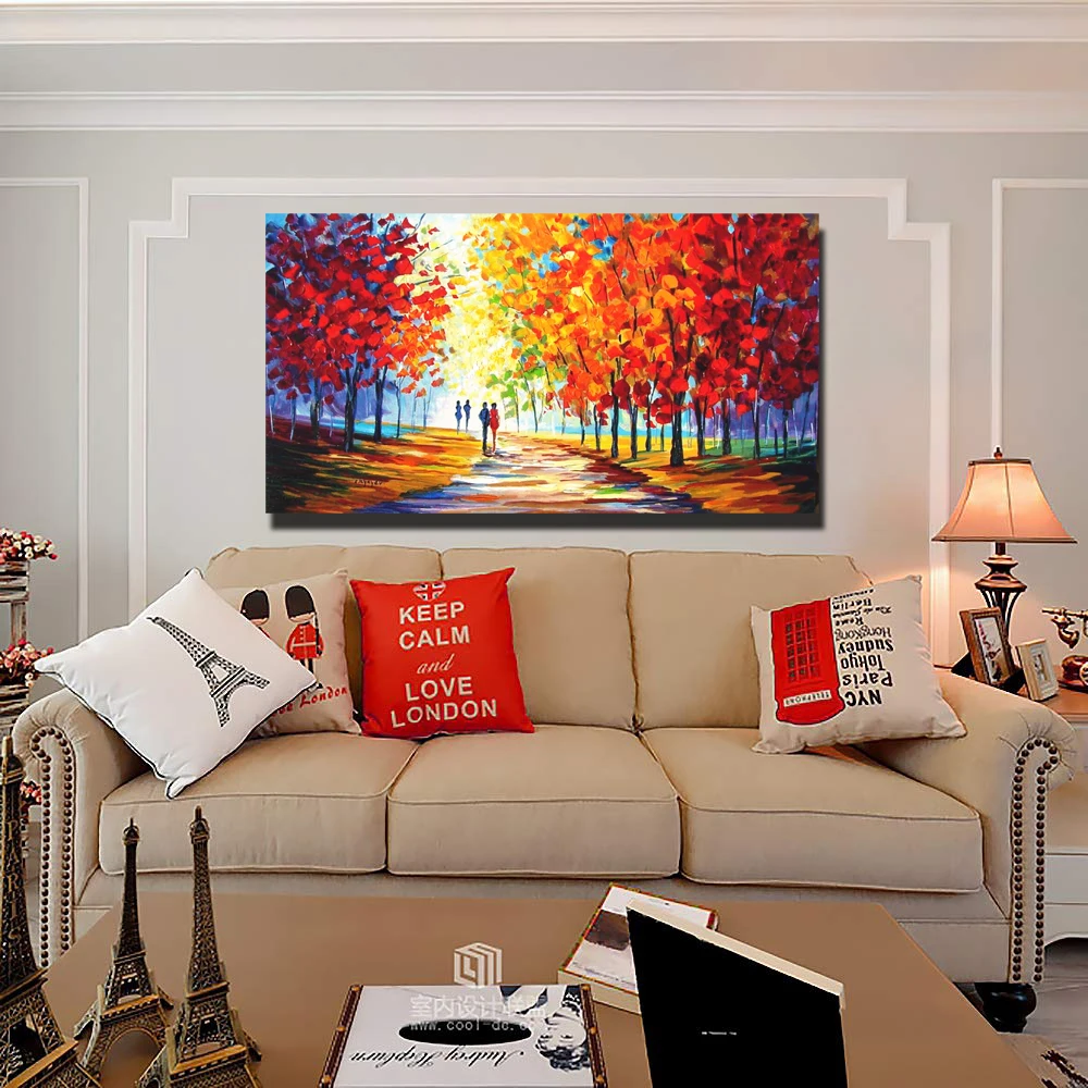 

Landscape Oil Painting On Canvas Textured Abstract Contemporary Art Wall Paintings Handmade Painting Home Office Decorations