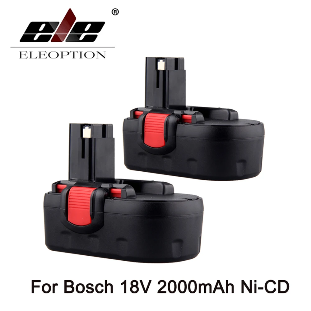 

ELEOPTION 2PCS 2000mAH 2.0Ah 18V 18 Volt Rechargeable Power Tool Battery for Bosch BAT180 BAT181 BAT025 BAT026 BAT160 BAT189