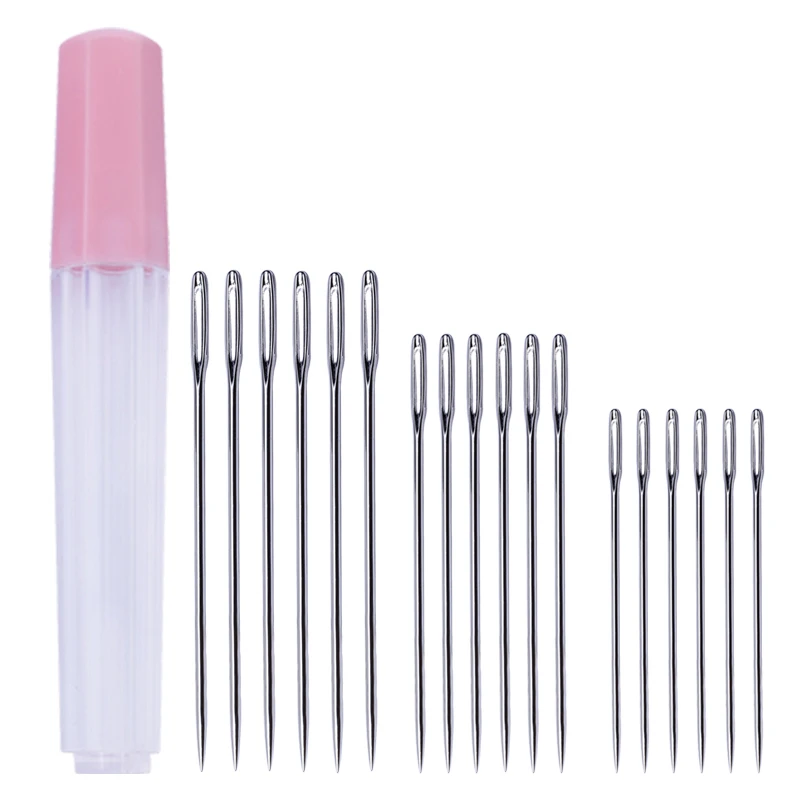 1SET DIY Apparel Sewing Needles Tools for Jewelry Making Hand Stitches Embroidery Big Eyes Steel Needle | Дом и сад