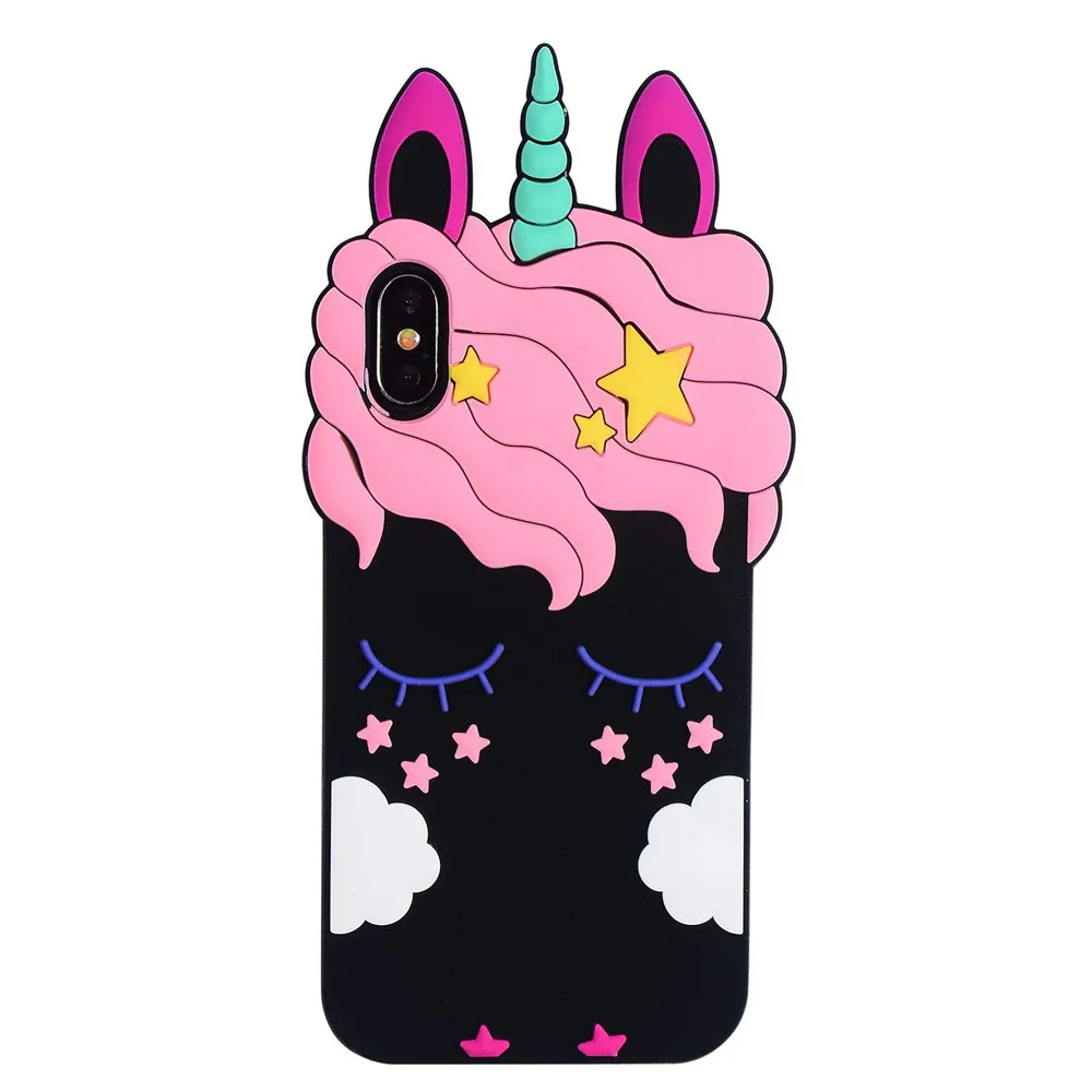 Unicorn Case for iPhone X 7 8 Plus 6 6S Plus for iPhone 5S 5 5C SE Cute