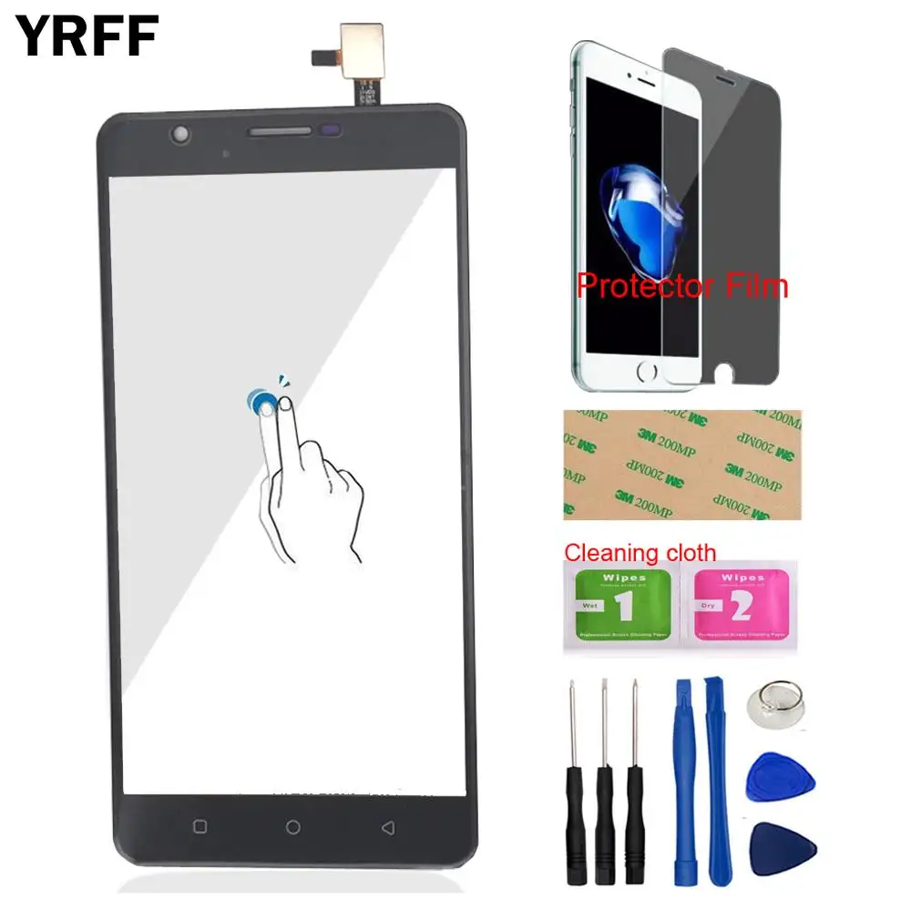 

YRFF TouchGlass Front For Oukitel U16 Max Touch Screen Digitizer Panel Glass Replacement Tools Free Protecotr Film With Adhesive