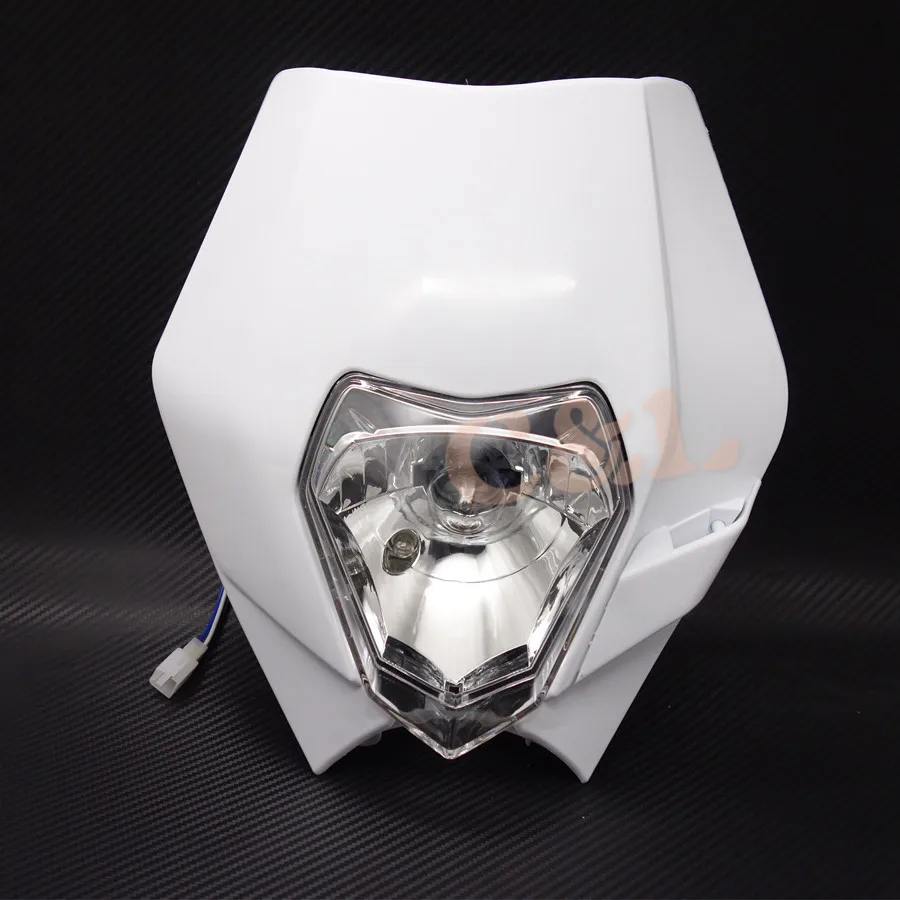 Мотоциклетная белая пластиковая фара с двумя видами спорта супер MX Dirt Motor Bike мото