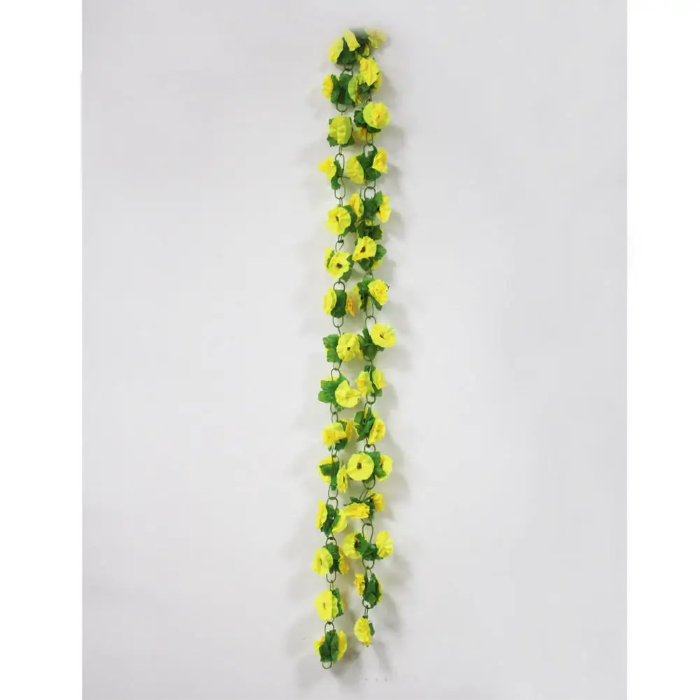 Hot Fake Yellow Flowers Artificial Leaf Vine Wall Home Hot Fake Yellow Flowers Artificial Leaf Vine Wall Home Wedding Fl Decor In Decorative Wreaths From Garden On Aliexpress