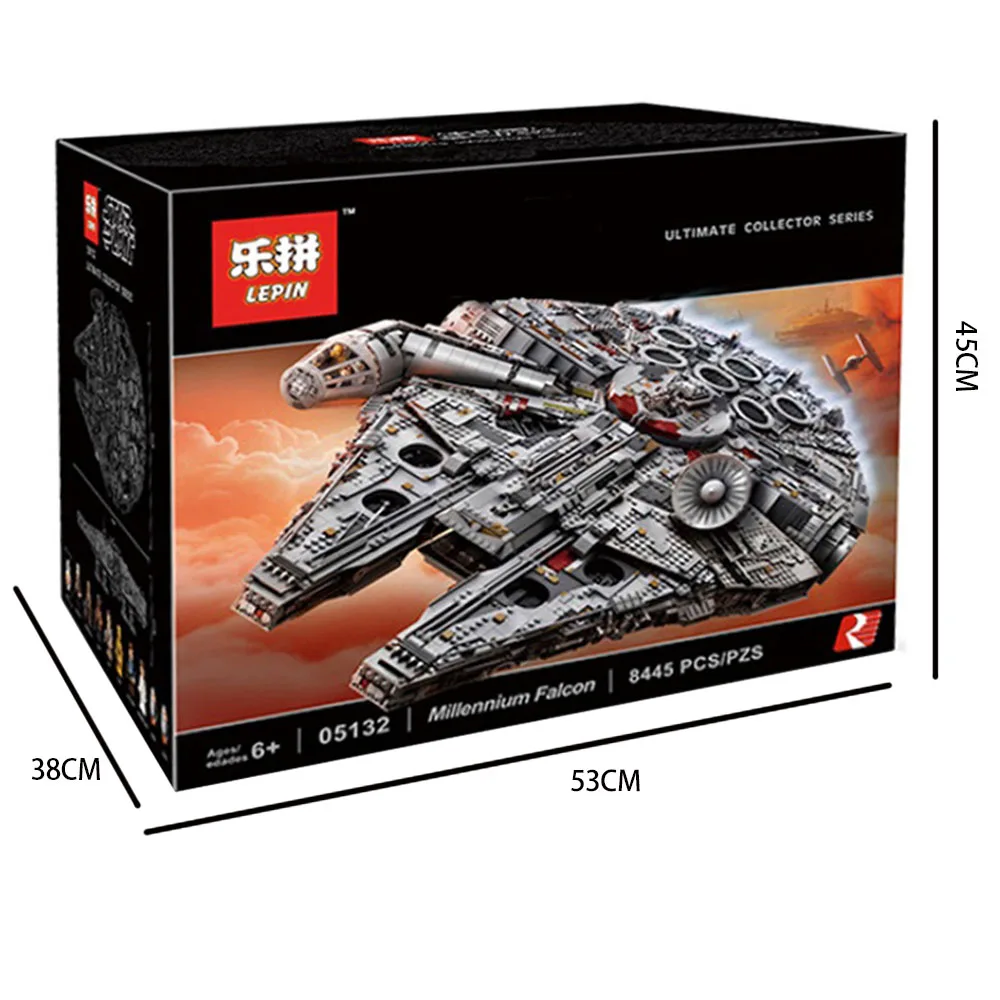Lepin 05132 Звездный Разрушитель Millennium Falcon LegoINGs 75192 Кирпичи Модель Строительные блоки