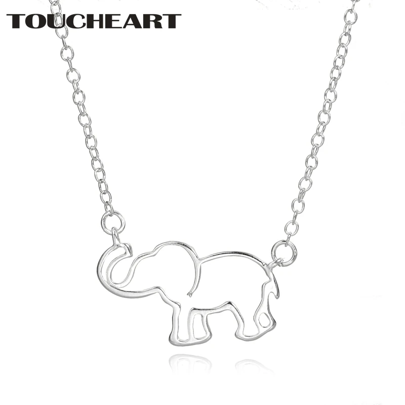 

TOUCHEART Custom Long Silver Chain Hollow Elephant Necklaces & Pendants For Women Charm Gold Designer luxury Necklace SNE180054
