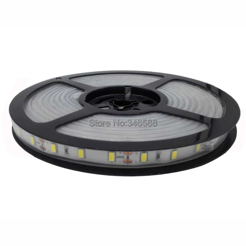 5M DC12V 60LEDM 5630 SMD Nature White 4000-4500K Flexible LED Strip, IP20 Non-waterproof, IP65 EpoxyIP67 Silicone Wateproof 5