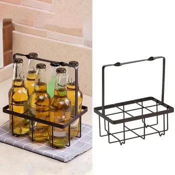 

Creative Beer Storage Rack Wrought Iron Bottle Storage Rack Home Wine Beer Organizer Party Kitchen Table Decoration Organizer