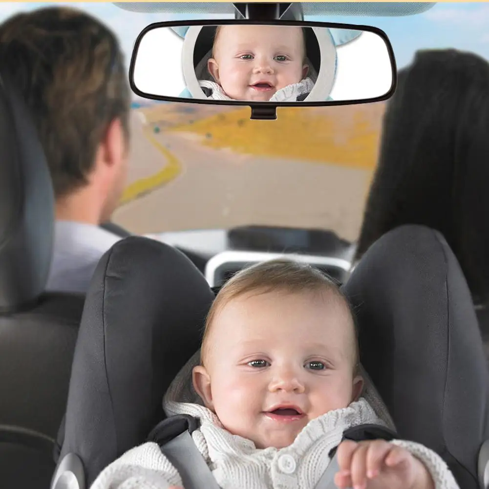 Мультяшное мягкое мини-автомобильное детское зеркало с широким обзором заднего регулируемого безопасного сиденья автомобиля заднего зеркала подголовник крепление для ребенка Дети Уход За Автомобилем